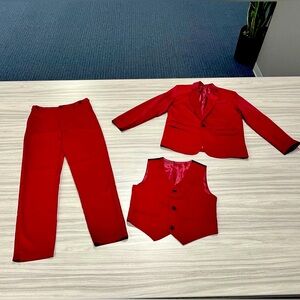 Boys Jacquard 3 Pieces Kids Slim Fit Suit